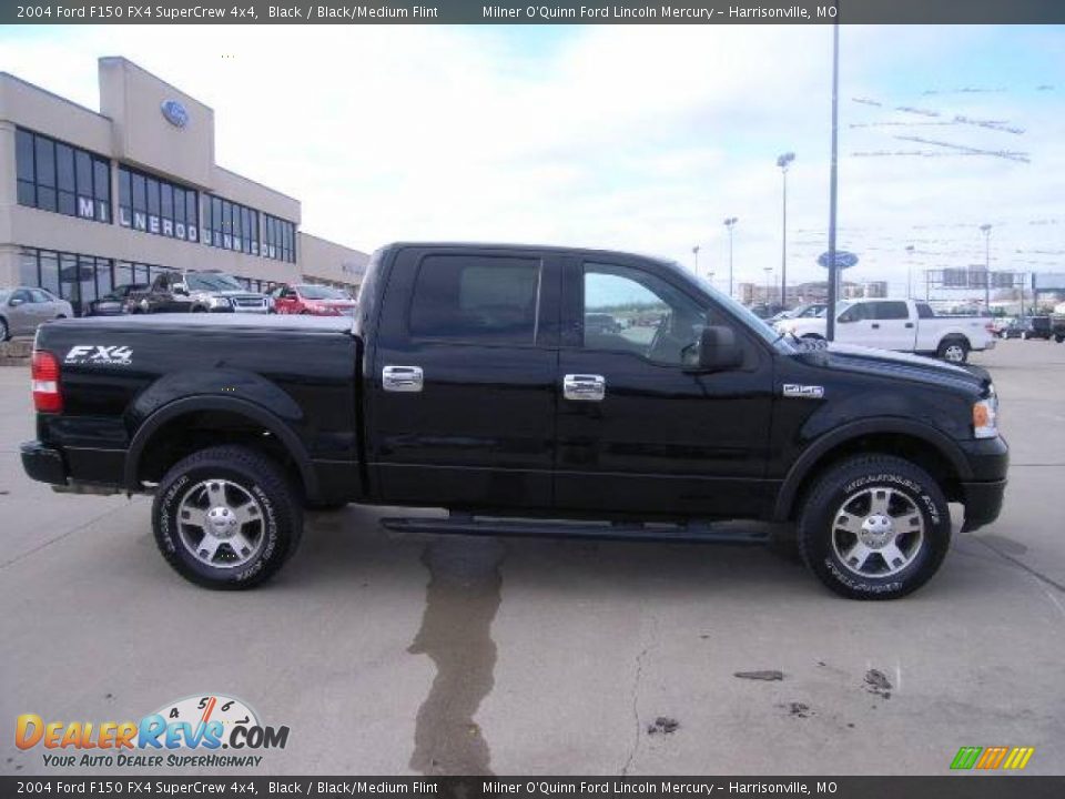 2004 Ford F150 FX4 SuperCrew 4x4 Black / Black/Medium Flint Photo #2