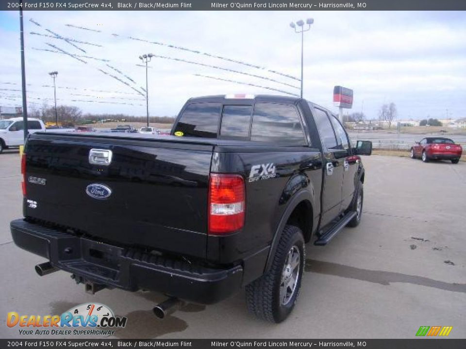 2004 Ford F150 FX4 SuperCrew 4x4 Black / Black/Medium Flint Photo #3