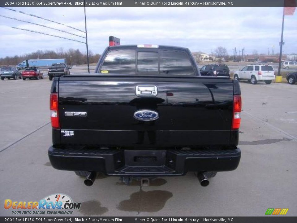 2004 Ford F150 FX4 SuperCrew 4x4 Black / Black/Medium Flint Photo #4