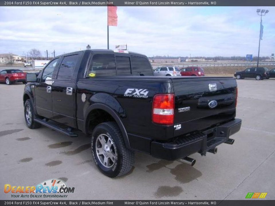 2004 Ford F150 FX4 SuperCrew 4x4 Black / Black/Medium Flint Photo #5