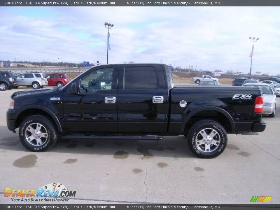 2004 Ford F150 FX4 SuperCrew 4x4 Black / Black/Medium Flint Photo #6