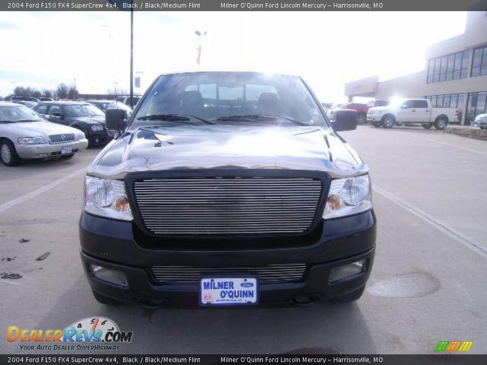 2004 Ford F150 FX4 SuperCrew 4x4 Black / Black/Medium Flint Photo #8
