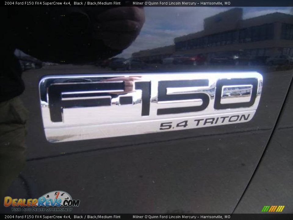 2004 Ford F150 FX4 SuperCrew 4x4 Black / Black/Medium Flint Photo #9