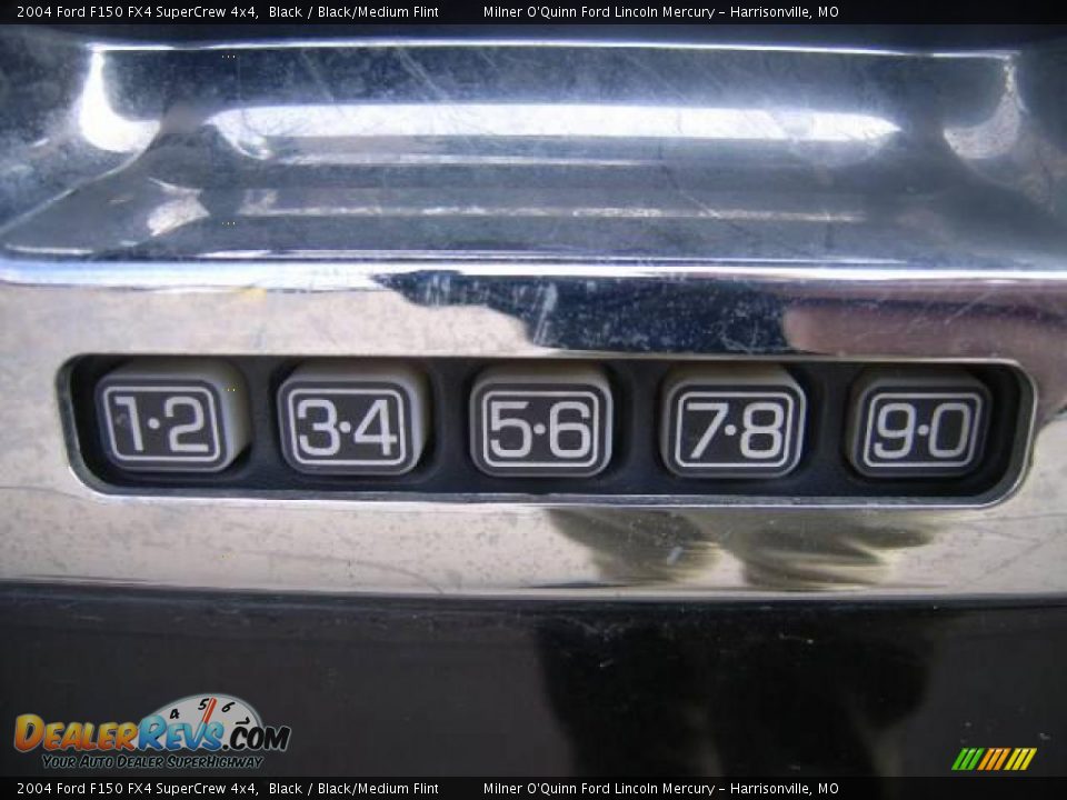 2004 Ford F150 FX4 SuperCrew 4x4 Black / Black/Medium Flint Photo #10