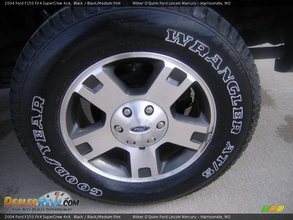 2004 Ford F150 FX4 SuperCrew 4x4 Black / Black/Medium Flint Photo #11