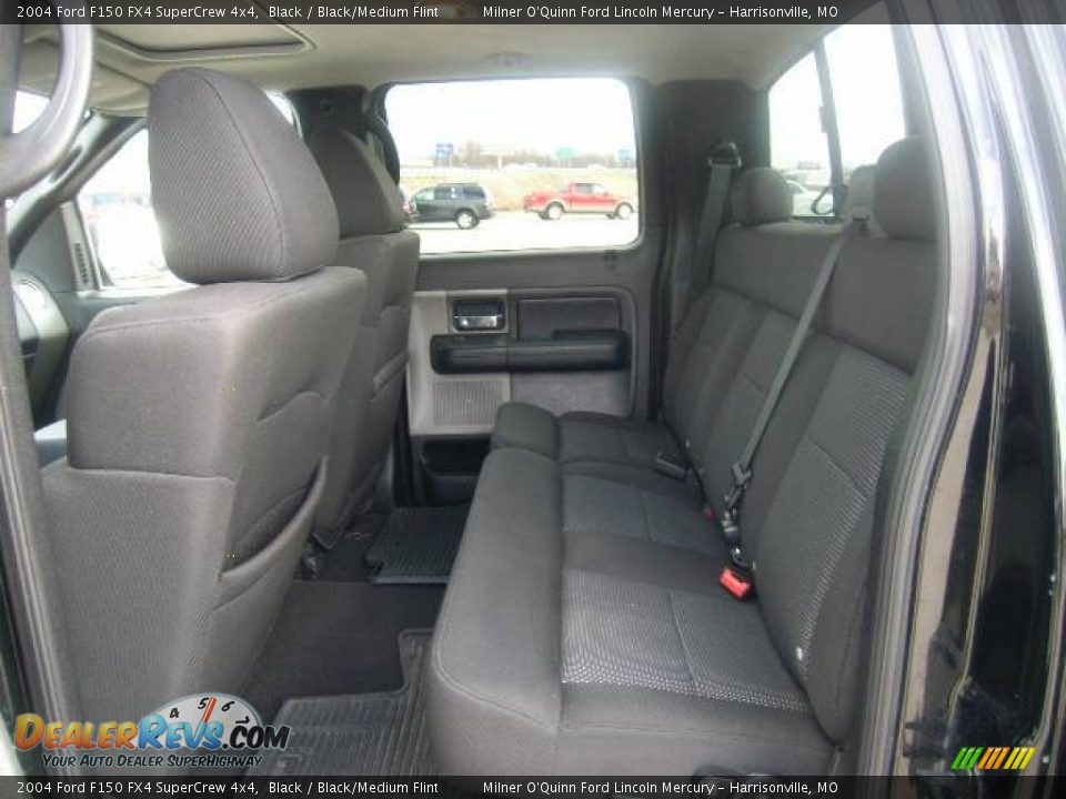 2004 Ford F150 FX4 SuperCrew 4x4 Black / Black/Medium Flint Photo #17