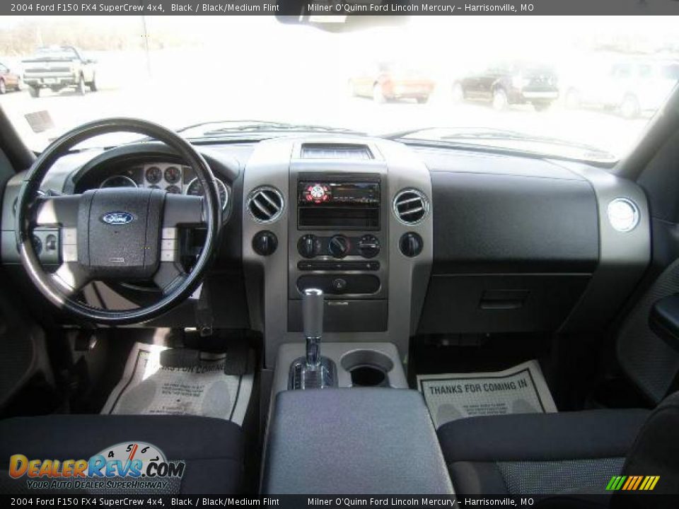 2004 Ford F150 FX4 SuperCrew 4x4 Black / Black/Medium Flint Photo #18