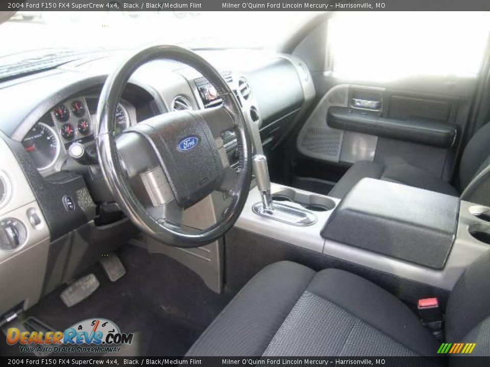2004 Ford F150 FX4 SuperCrew 4x4 Black / Black/Medium Flint Photo #23