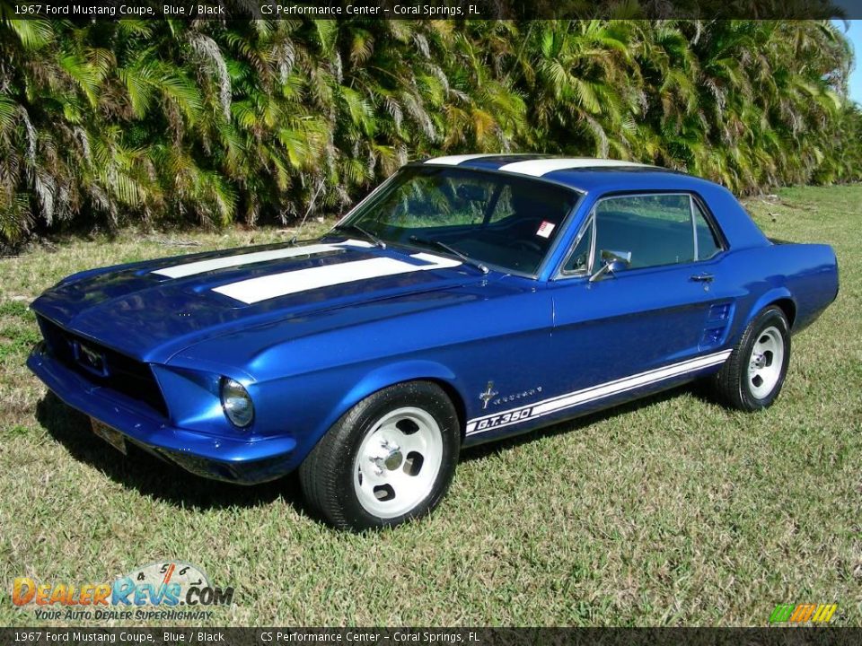 1967 Ford Mustang Coupe Blue / Black Photo #1