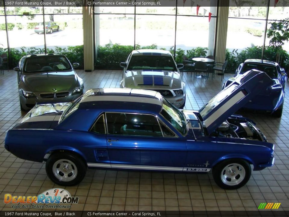 1967 Ford Mustang Coupe Blue / Black Photo #2