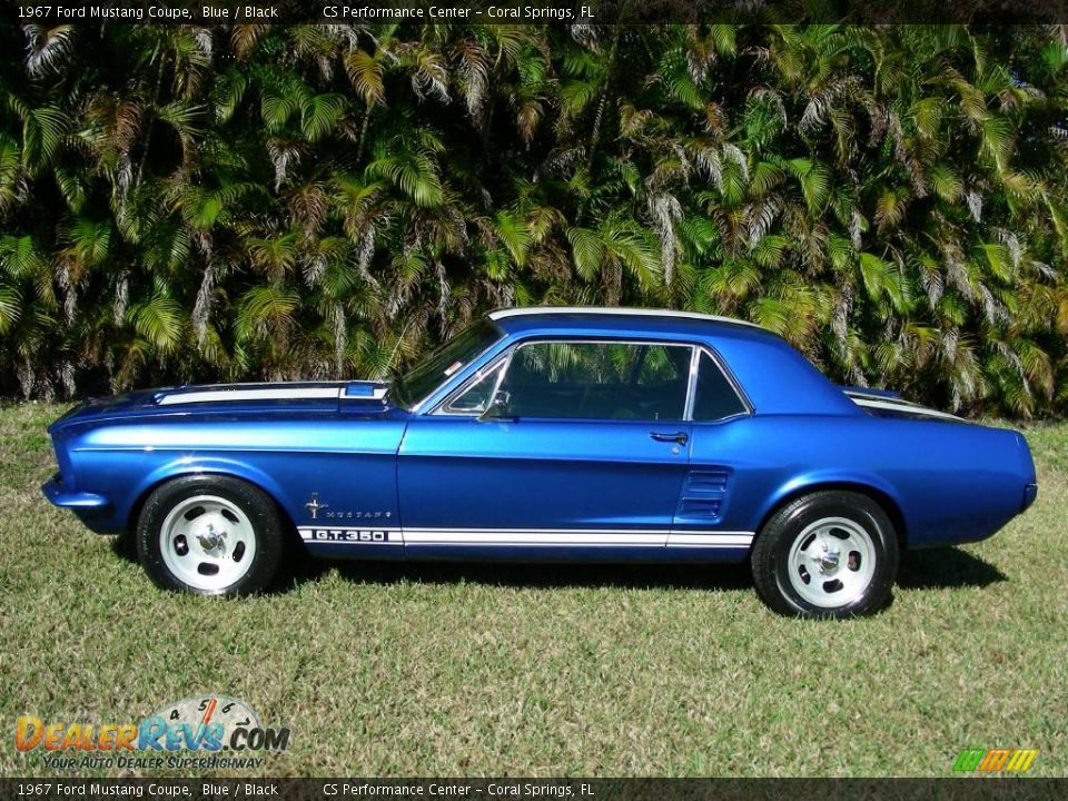 1967 Ford Mustang Coupe Blue / Black Photo #3