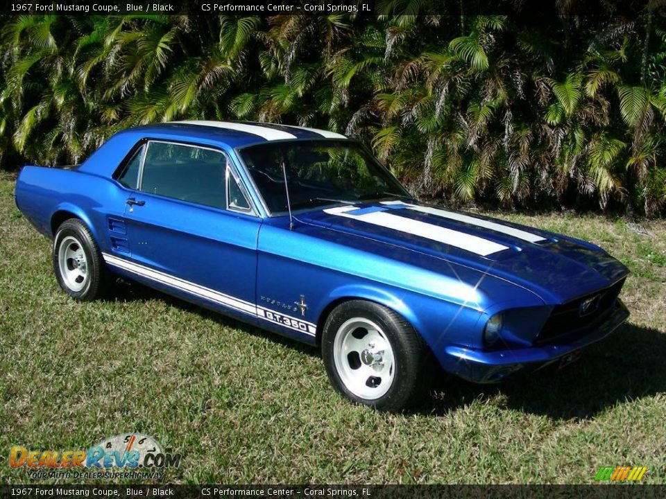 1967 Ford Mustang Coupe Blue / Black Photo #4