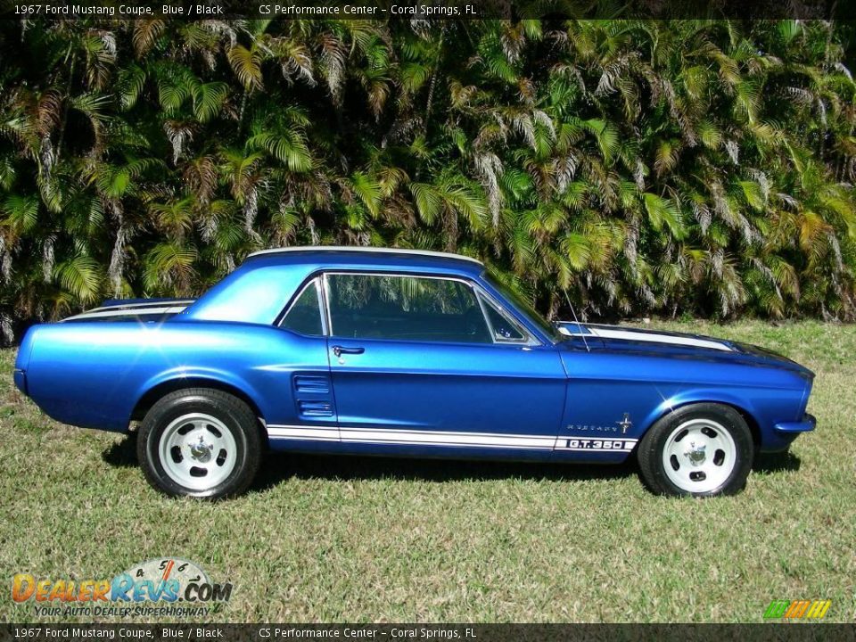 1967 Ford Mustang Coupe Blue / Black Photo #5