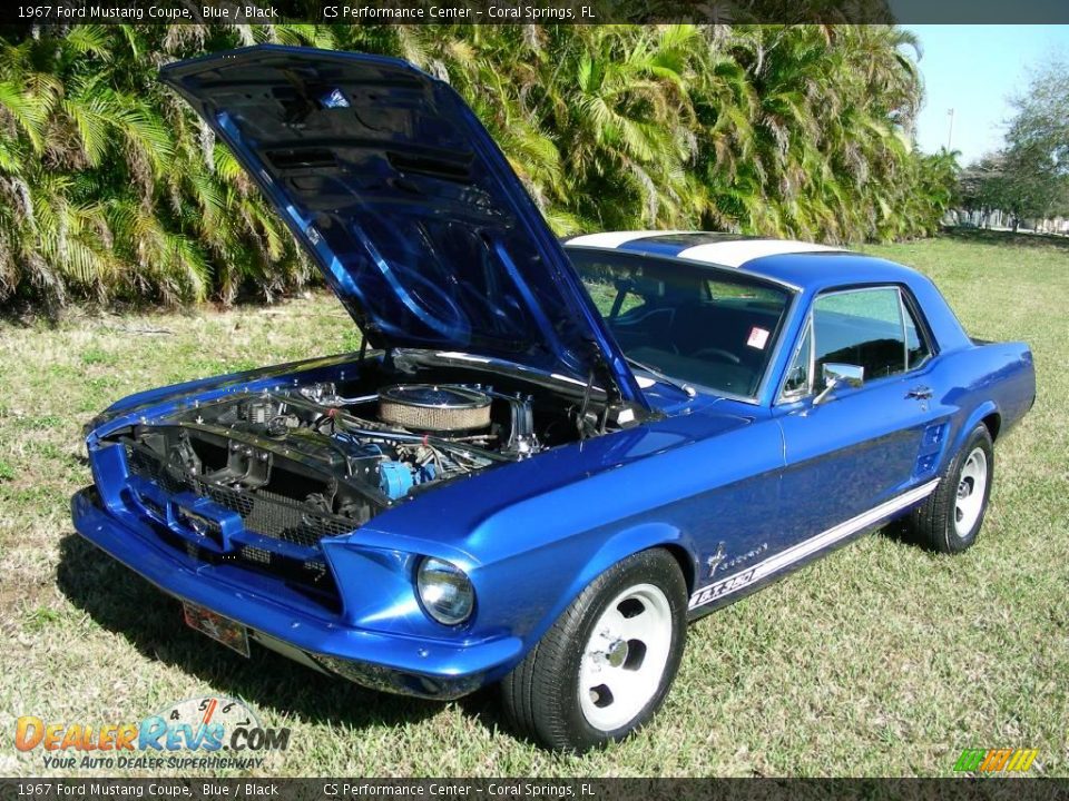 1967 Ford Mustang Coupe Blue / Black Photo #6