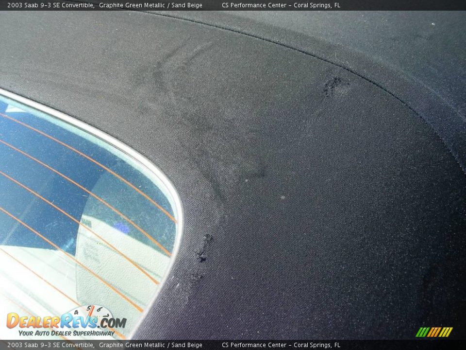 2003 Saab 9-3 SE Convertible Graphite Green Metallic / Sand Beige Photo #13