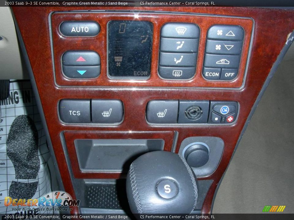 2003 Saab 9-3 SE Convertible Graphite Green Metallic / Sand Beige Photo #25