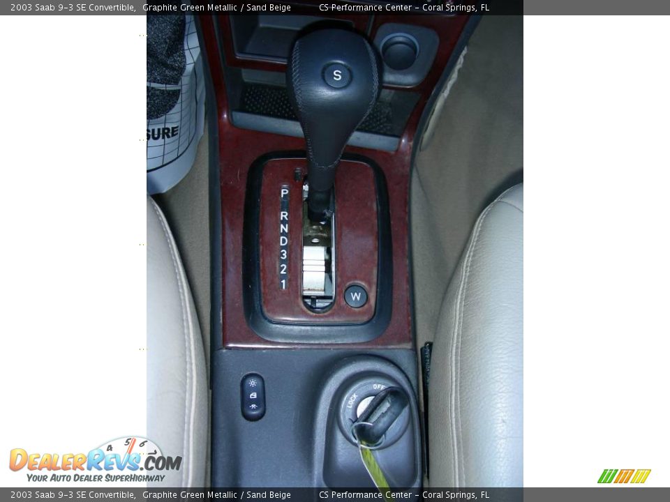 2003 Saab 9-3 SE Convertible Graphite Green Metallic / Sand Beige Photo #28
