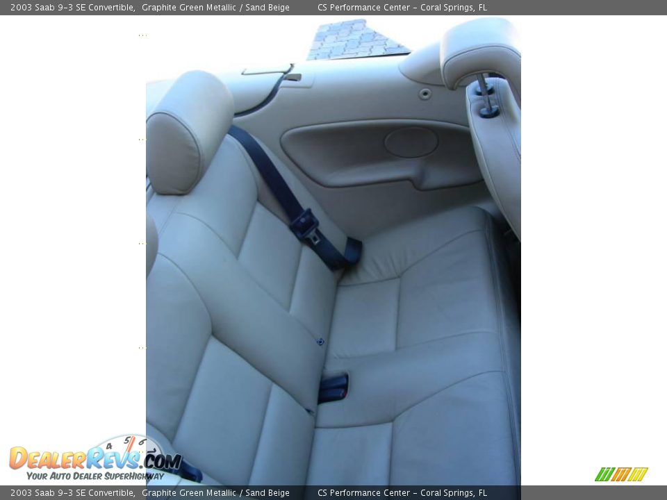 2003 Saab 9-3 SE Convertible Graphite Green Metallic / Sand Beige Photo #30
