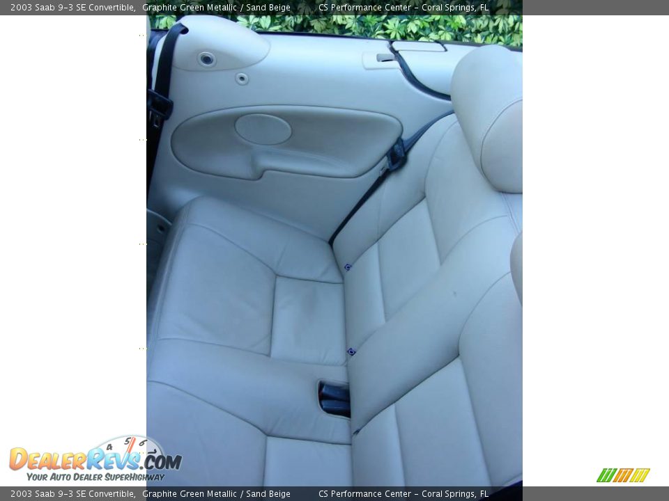 2003 Saab 9-3 SE Convertible Graphite Green Metallic / Sand Beige Photo #31