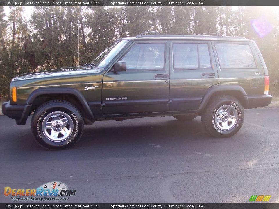 1997 Jeep Cherokee Sport Moss Green Pearlcoat / Tan Photo #4