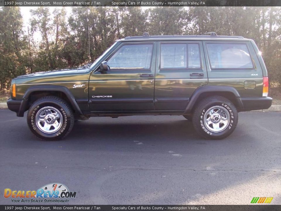 1997 Jeep Cherokee Sport Moss Green Pearlcoat / Tan Photo #5