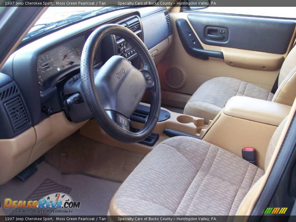 1997 Jeep Cherokee Sport Moss Green Pearlcoat / Tan Photo #26