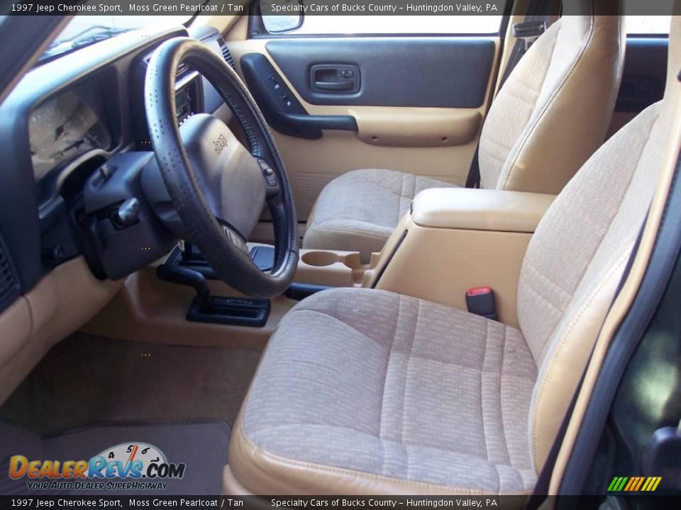 1997 Jeep Cherokee Sport Moss Green Pearlcoat / Tan Photo #27