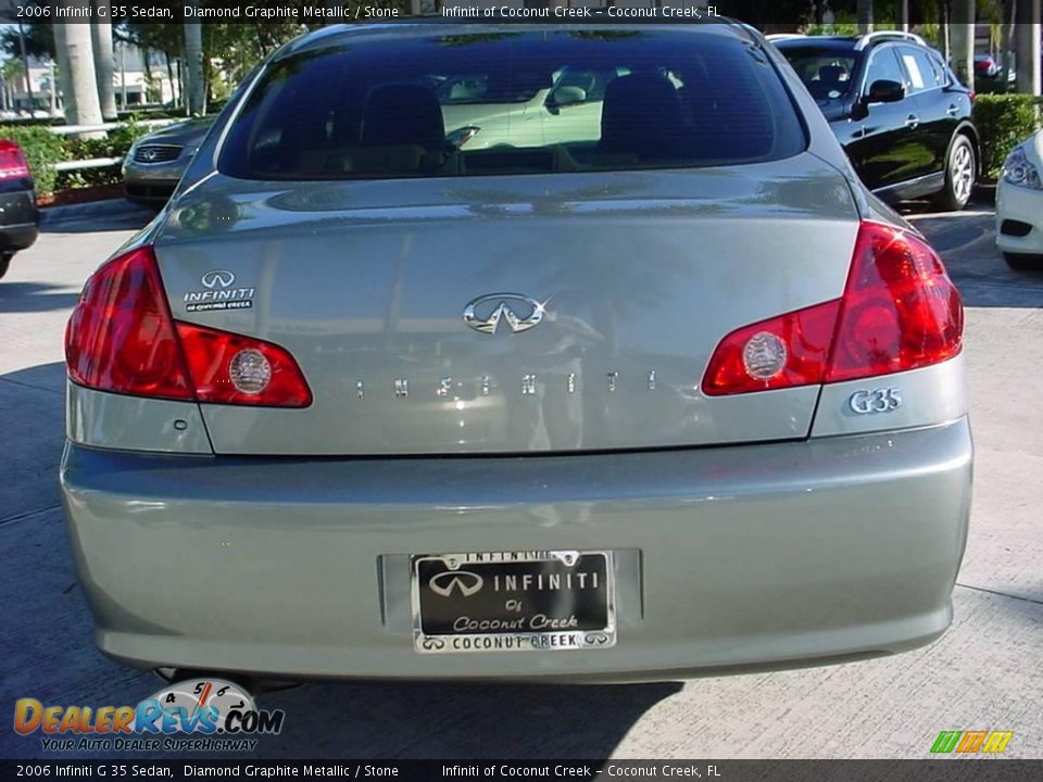 2006 Infiniti G 35 Sedan Diamond Graphite Metallic / Stone Photo #4