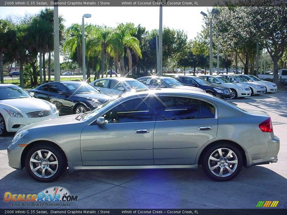 2006 Infiniti G 35 Sedan Diamond Graphite Metallic / Stone Photo #6