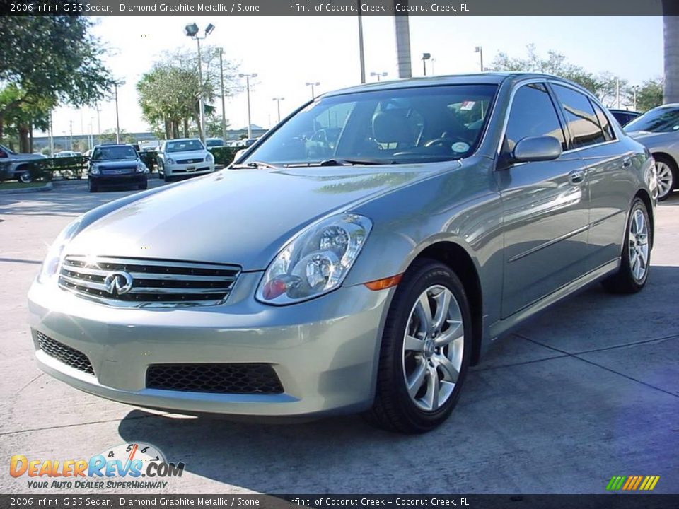 2006 Infiniti G 35 Sedan Diamond Graphite Metallic / Stone Photo #7