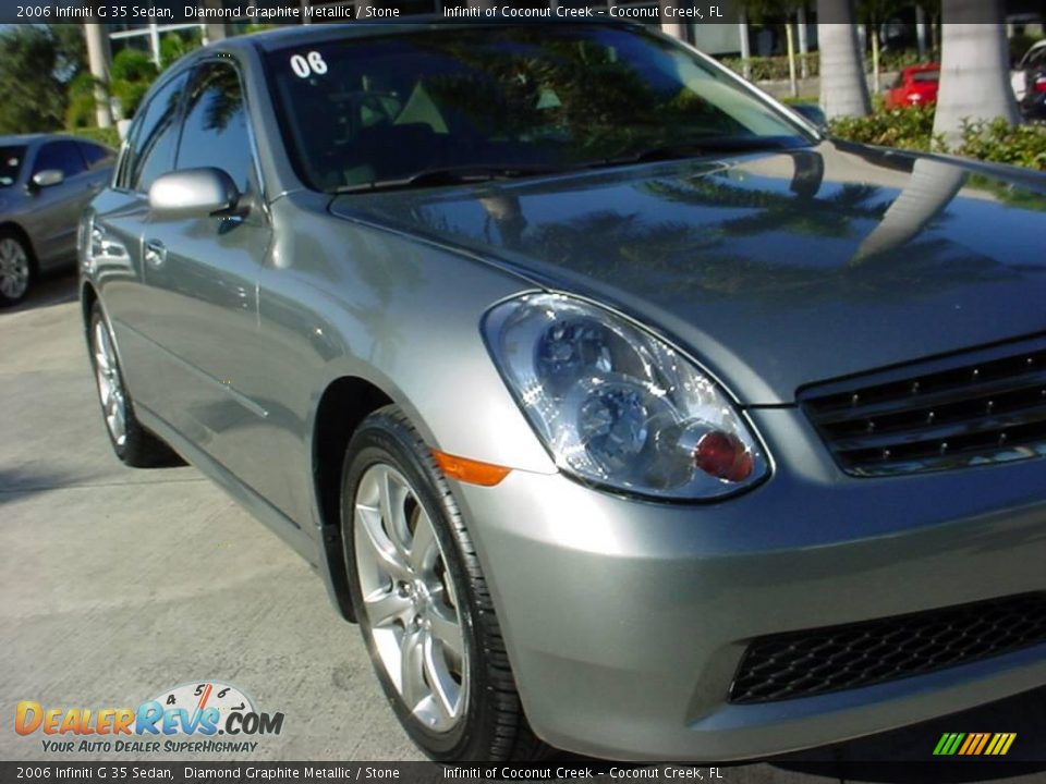 2006 Infiniti G 35 Sedan Diamond Graphite Metallic / Stone Photo #10