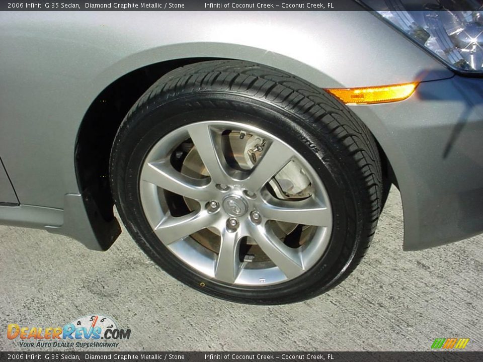 2006 Infiniti G 35 Sedan Diamond Graphite Metallic / Stone Photo #11