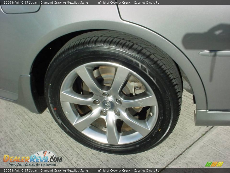 2006 Infiniti G 35 Sedan Diamond Graphite Metallic / Stone Photo #12