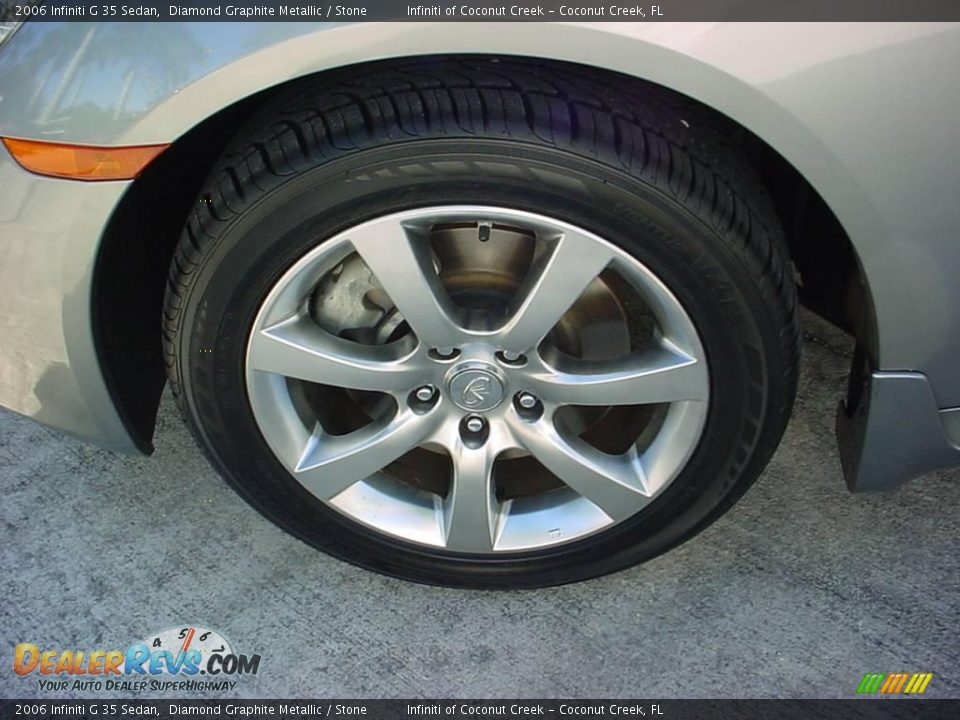 2006 Infiniti G 35 Sedan Diamond Graphite Metallic / Stone Photo #14