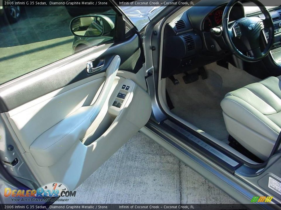 2006 Infiniti G 35 Sedan Diamond Graphite Metallic / Stone Photo #15