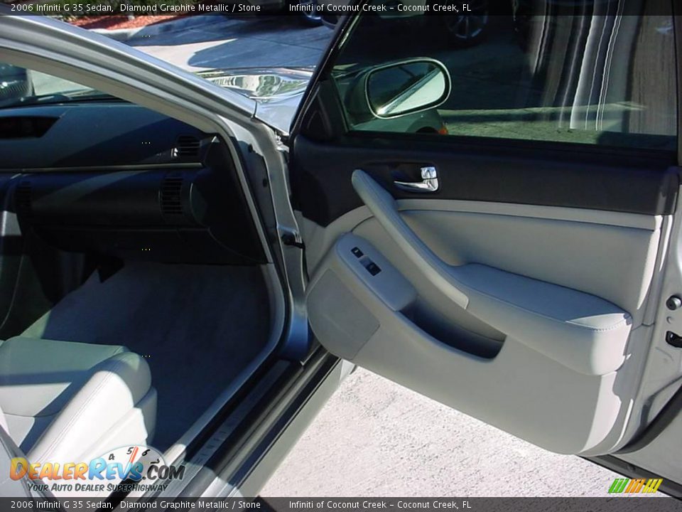 2006 Infiniti G 35 Sedan Diamond Graphite Metallic / Stone Photo #17