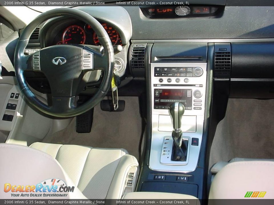 2006 Infiniti G 35 Sedan Diamond Graphite Metallic / Stone Photo #24