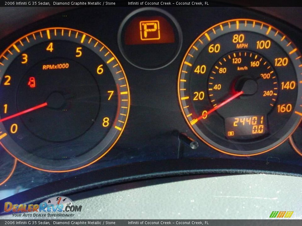 2006 Infiniti G 35 Sedan Diamond Graphite Metallic / Stone Photo #27