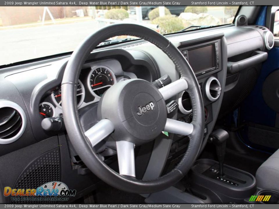 2009 Jeep Wrangler Unlimited Sahara 4x4 Deep Water Blue Pearl / Dark Slate Gray/Medium Slate Gray Photo #11