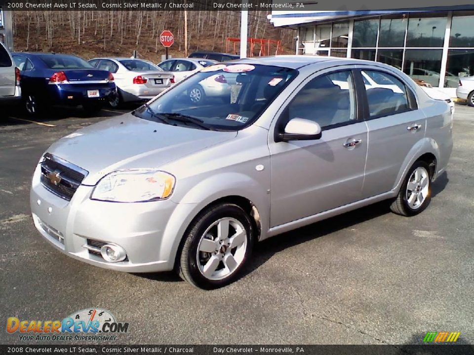 2008 Chevrolet Aveo LT Sedan Cosmic Silver Metallic / Charcoal Photo #1