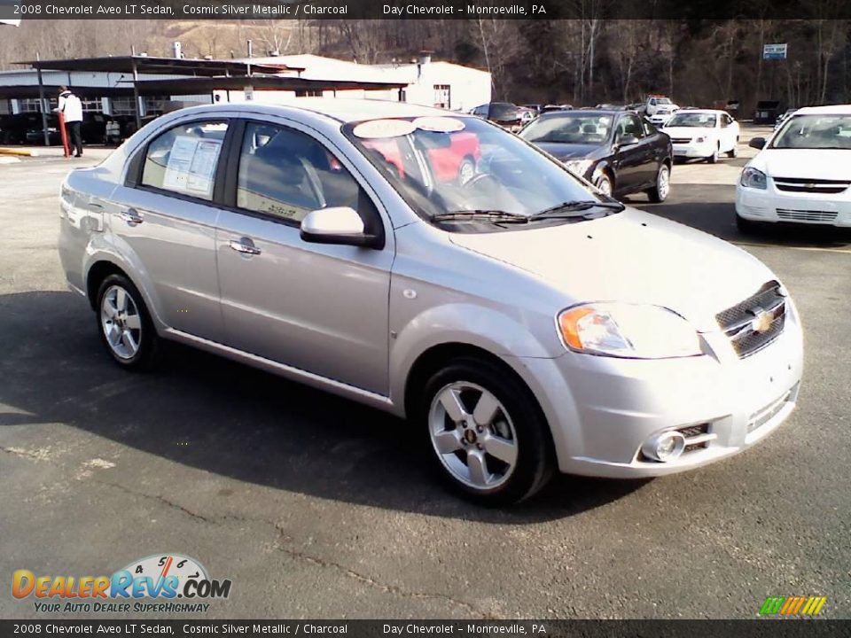 2008 Chevrolet Aveo LT Sedan Cosmic Silver Metallic / Charcoal Photo #2