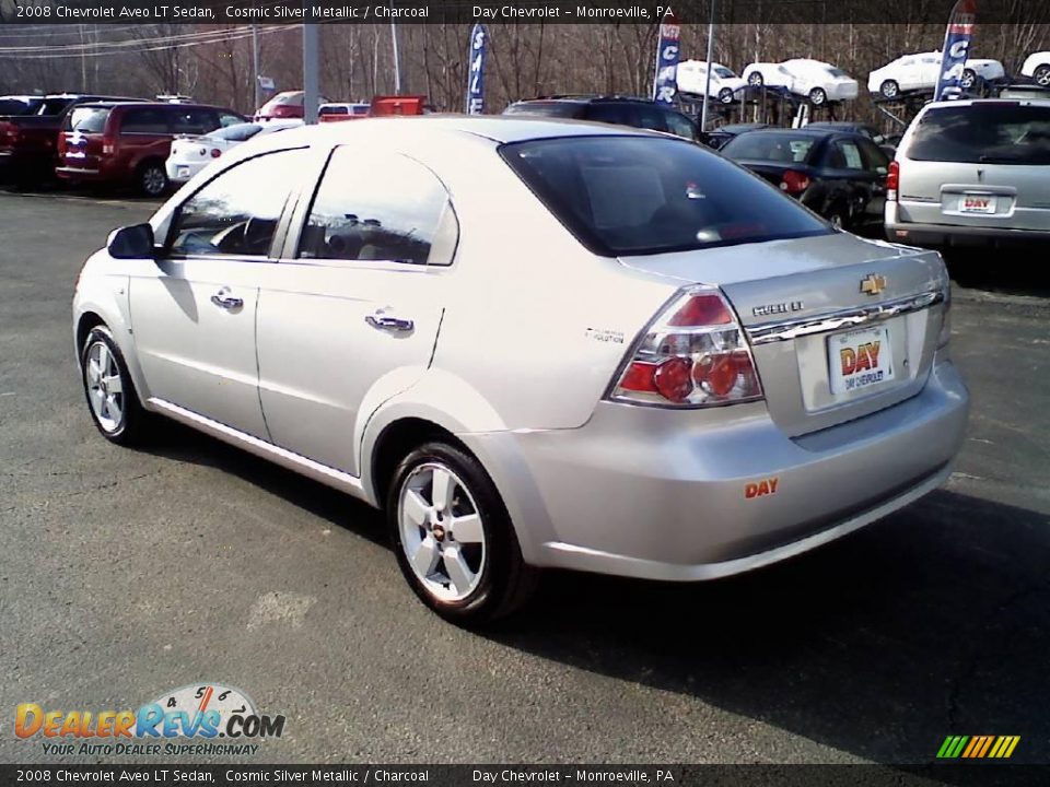 2008 Chevrolet Aveo LT Sedan Cosmic Silver Metallic / Charcoal Photo #4