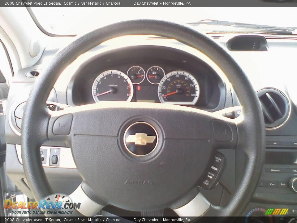 2008 Chevrolet Aveo LT Sedan Cosmic Silver Metallic / Charcoal Photo #11