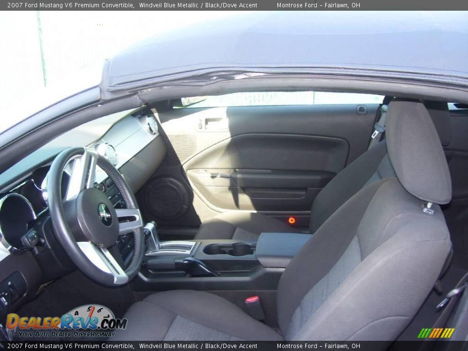 2007 Ford Mustang V6 Premium Convertible Windveil Blue Metallic / Black/Dove Accent Photo #7
