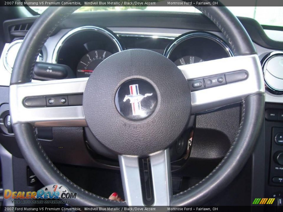2007 Ford Mustang V6 Premium Convertible Windveil Blue Metallic / Black/Dove Accent Photo #10