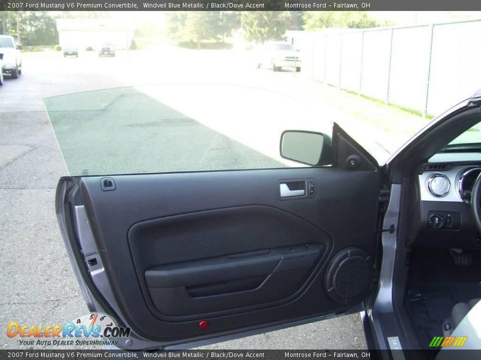2007 Ford Mustang V6 Premium Convertible Windveil Blue Metallic / Black/Dove Accent Photo #11