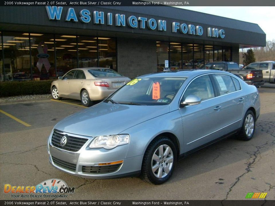 2006 Volkswagen Passat 2.0T Sedan Arctic Blue Silver / Classic Grey Photo #1