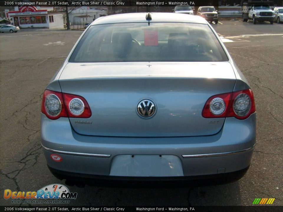 2006 Volkswagen Passat 2.0T Sedan Arctic Blue Silver / Classic Grey Photo #4