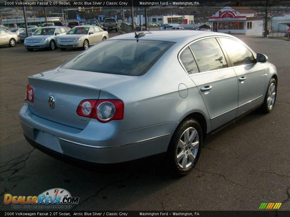 2006 Volkswagen Passat 2.0T Sedan Arctic Blue Silver / Classic Grey Photo #5