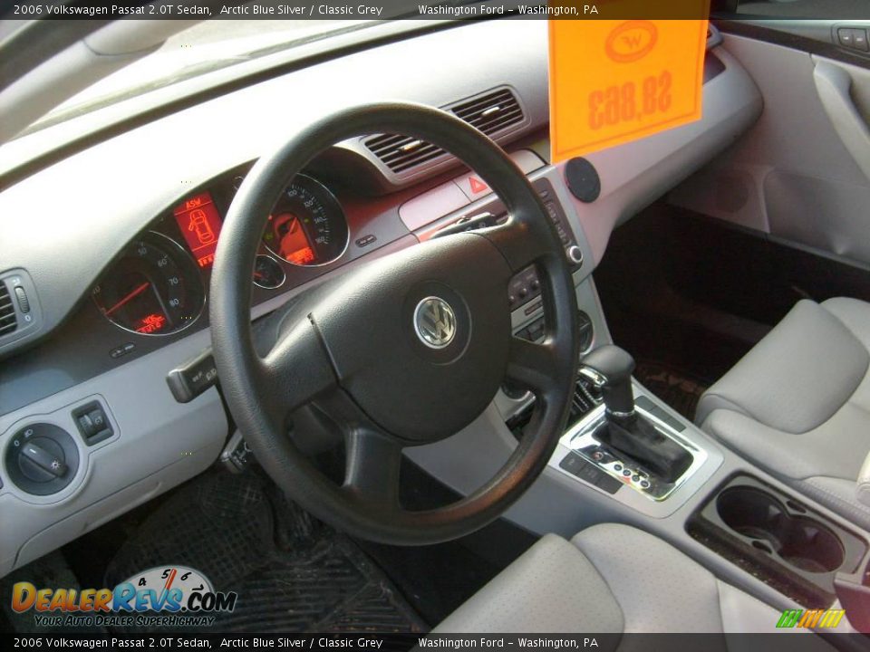 2006 Volkswagen Passat 2.0T Sedan Arctic Blue Silver / Classic Grey Photo #11